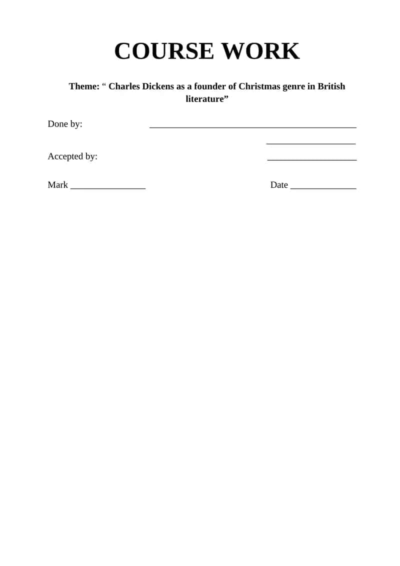 Charles Dickens as a founder of Christmas genre in British literature 1