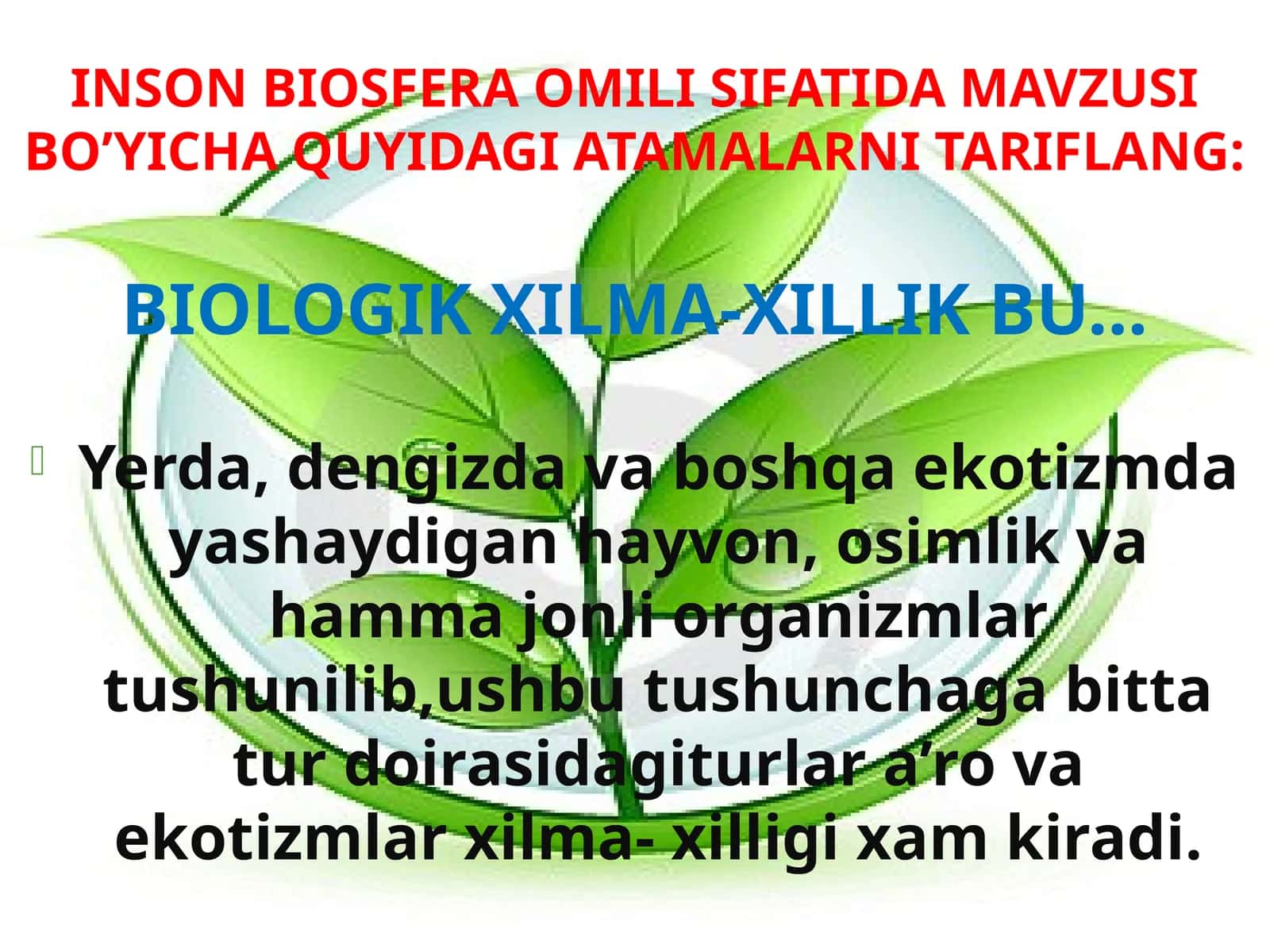 Inson biosfera omili sifatida 1
