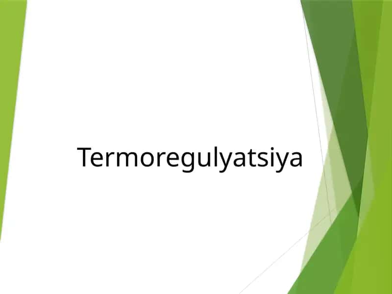 Termoregulyatsiya 1