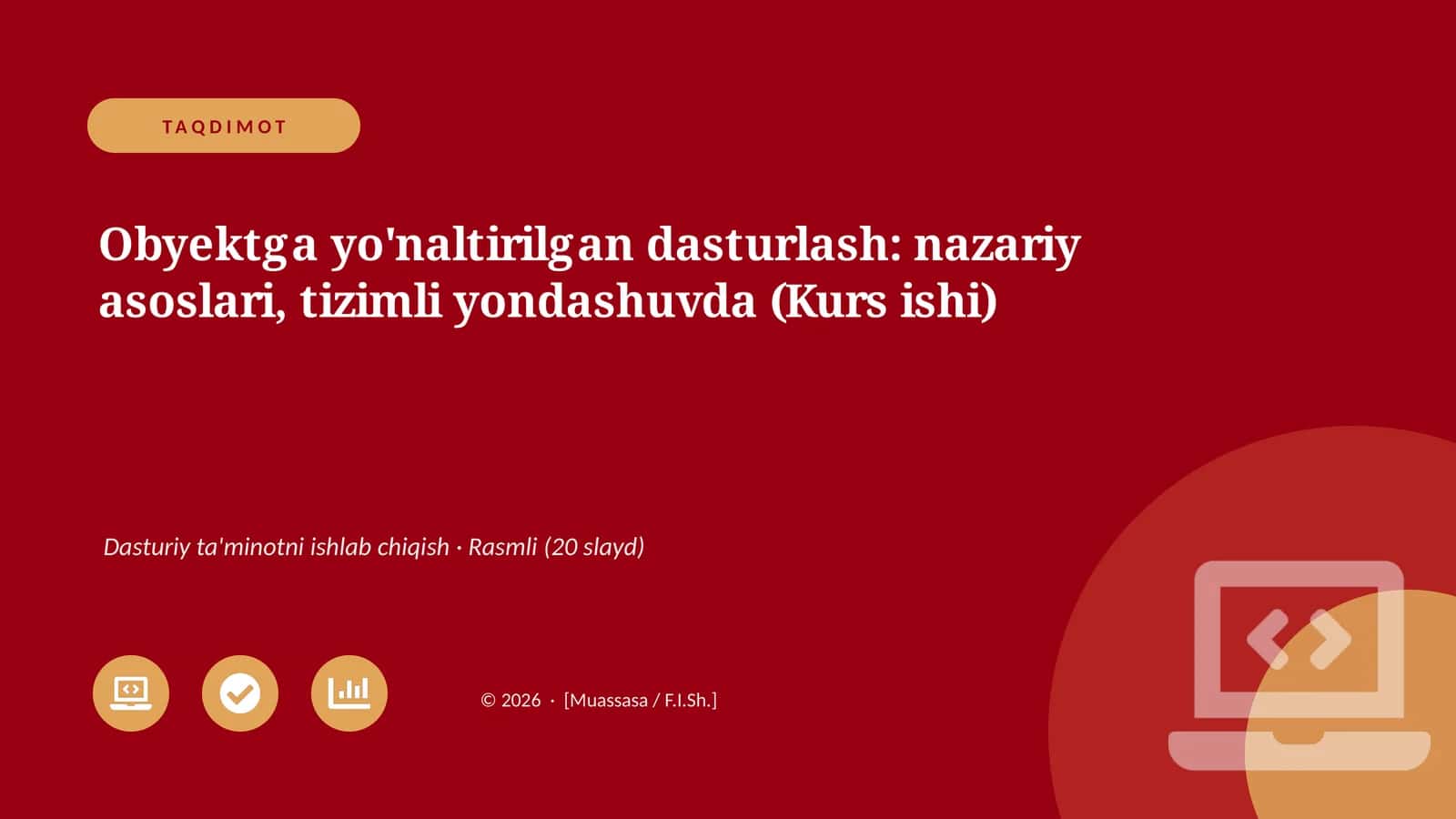 Obyektga yo'naltirilgan dasturlash: nazariy asoslari, tizimli yondashuvda 1