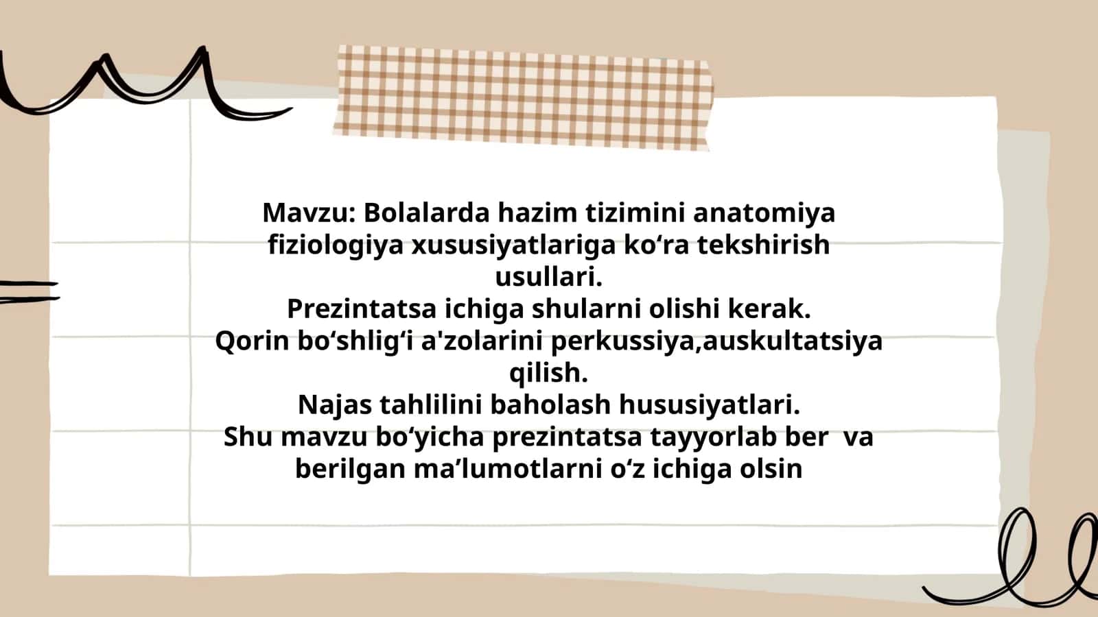 Bolalarda hazim tizimini anatomiya fiziologiya xususiyatlariga tekshirish 1