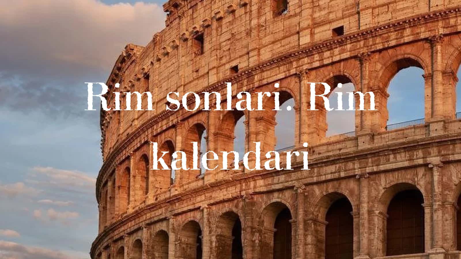 Rim sonlari va Rim kalendari 1