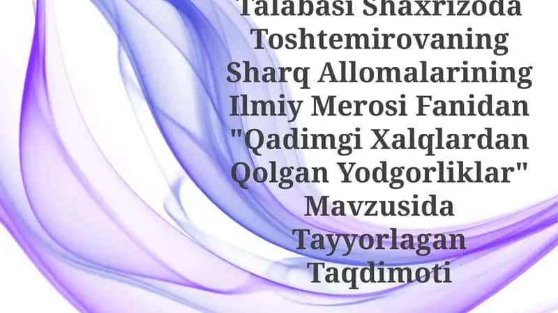 Qadimgi Xalqlardan Qolgan Yodgorliklar 1