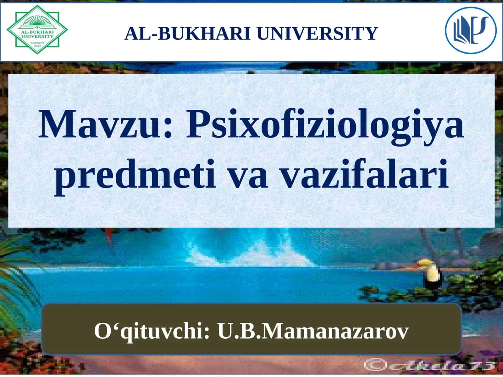 Psixofiziologiya predmeti va vazifalari 1