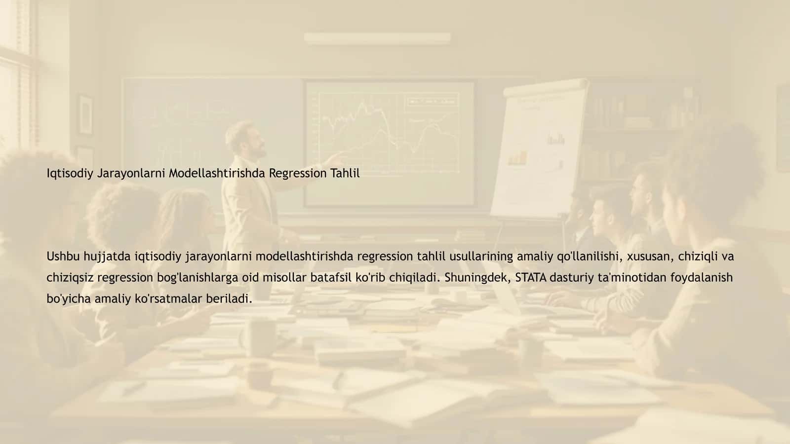 Iqtisodiy Jarayonlarni Modellashtirishda Regression Tahlil 1