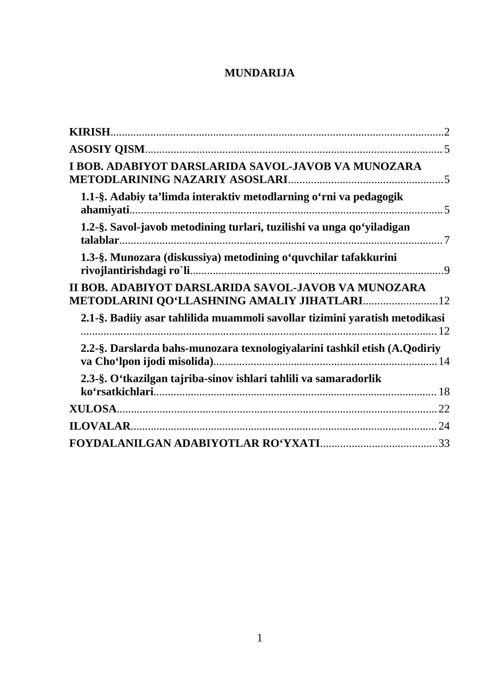 Adabiyot Darslarida Savol-Javob va Munozara Metodlari 1