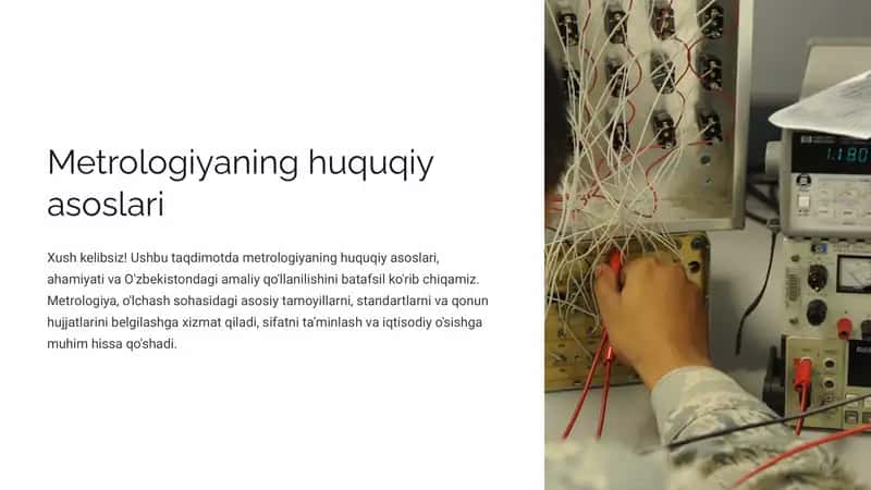 Metrologiyaning huquqiy asoslari 1