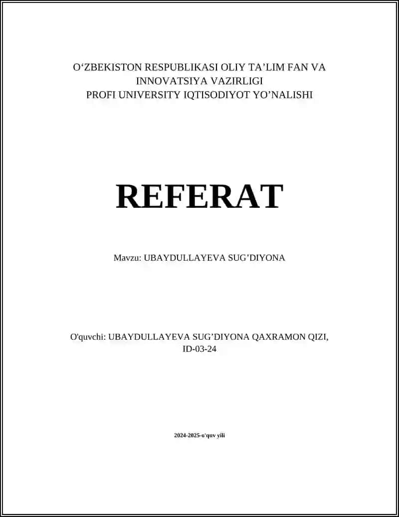 Ubaydullayeva Sug'diyona