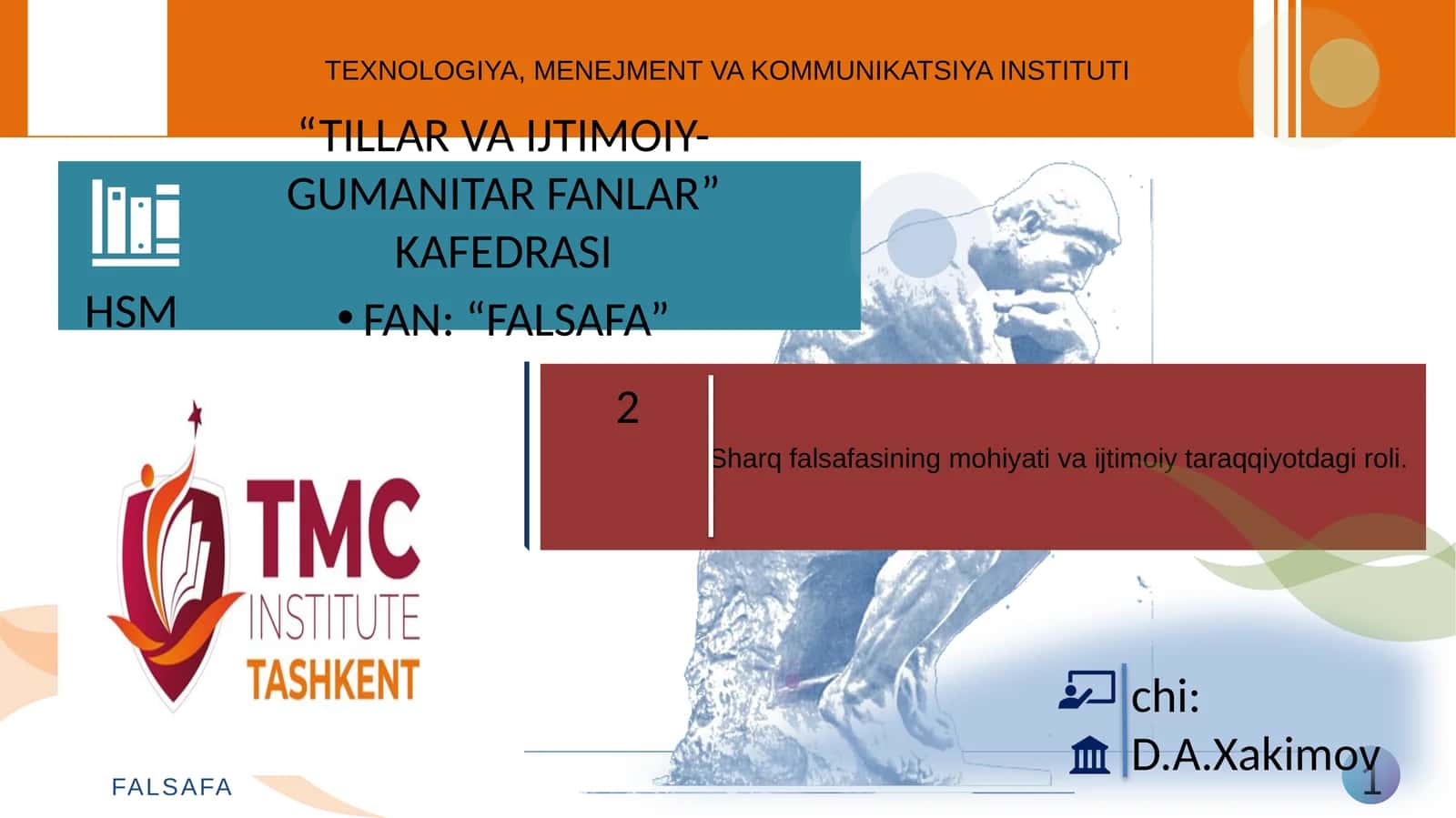 Sharq falsafasining mohiyati va ijtimoiy taraqqiyotdagi roli 1