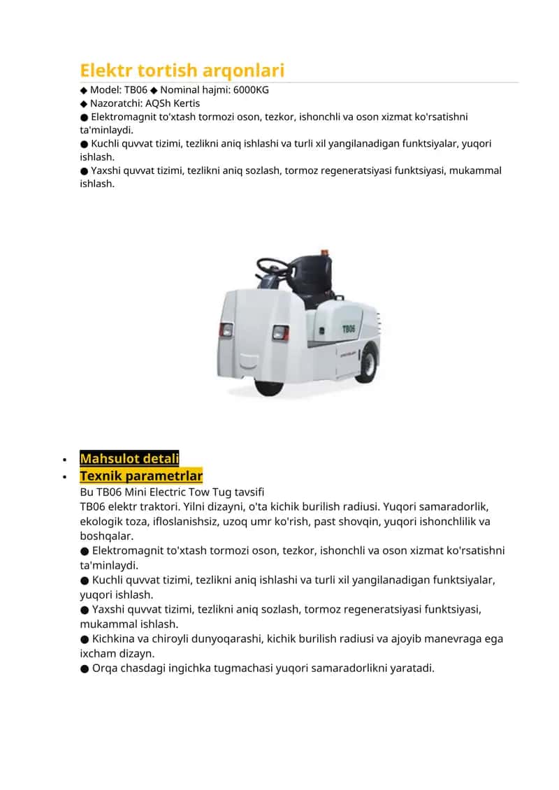 Elektr tortish arqonlari 1