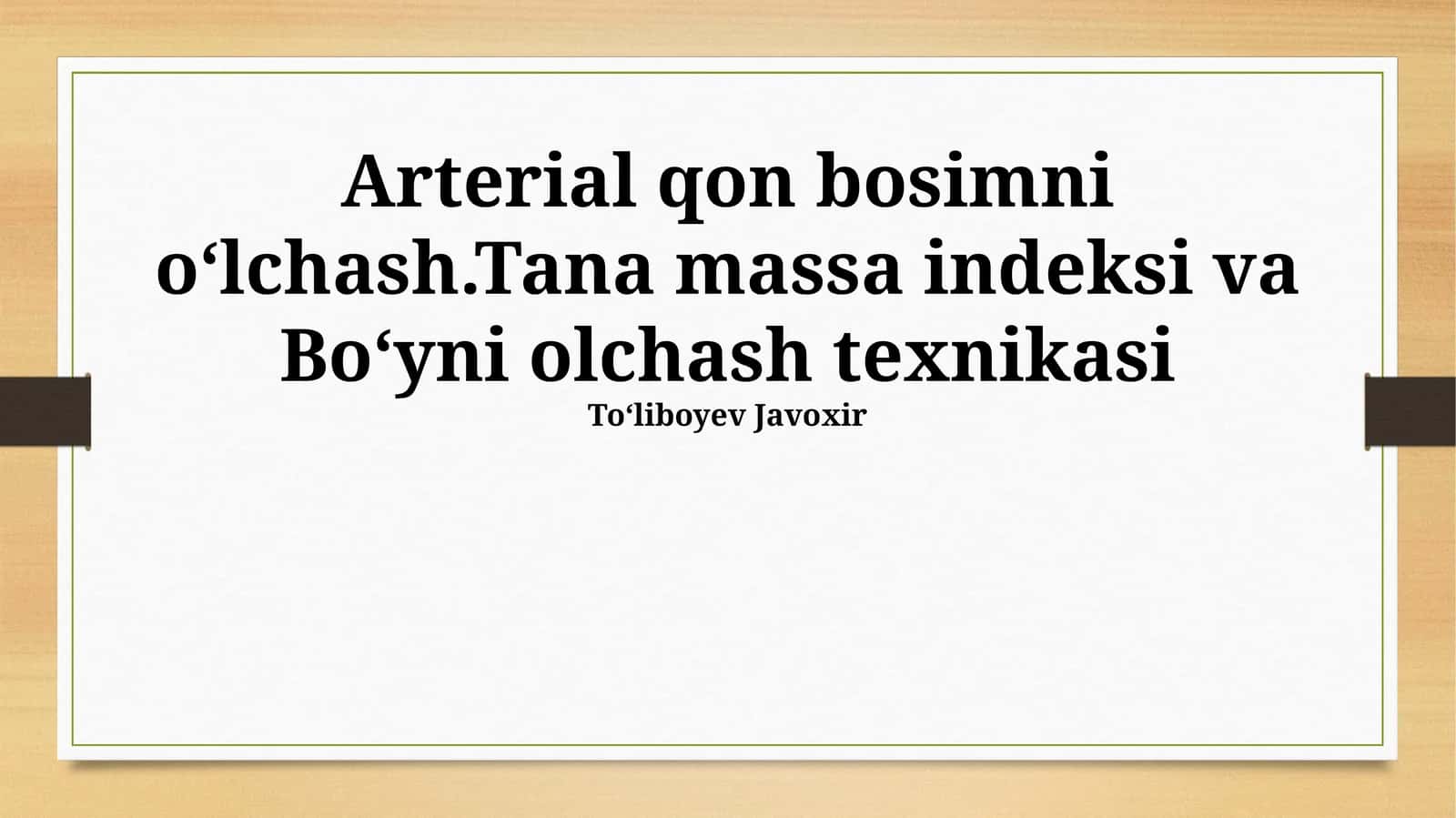 Bo'yin atrofi o'lchash texnikasi 1