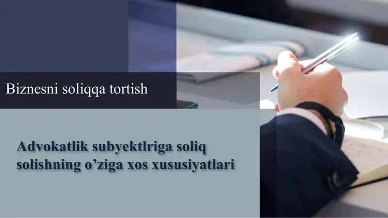 Biznesni soliqqa tortish 1