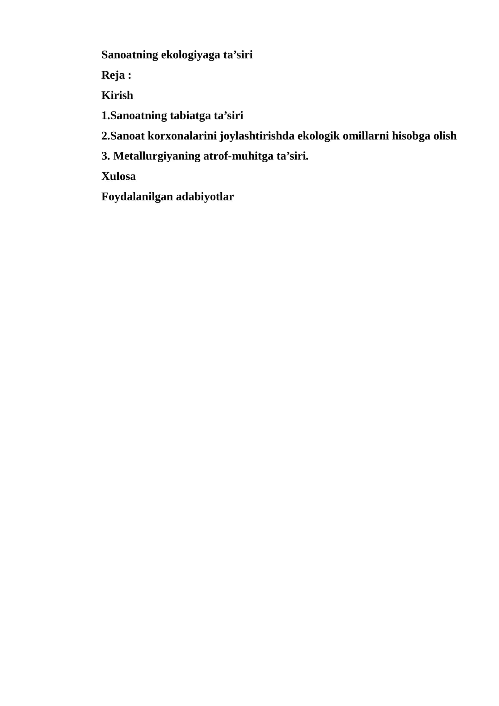 Sanoatning ekologiyaga ta’siri 1