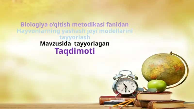 Hayvonlarning yashash joyi modellarini tayyorlash 1