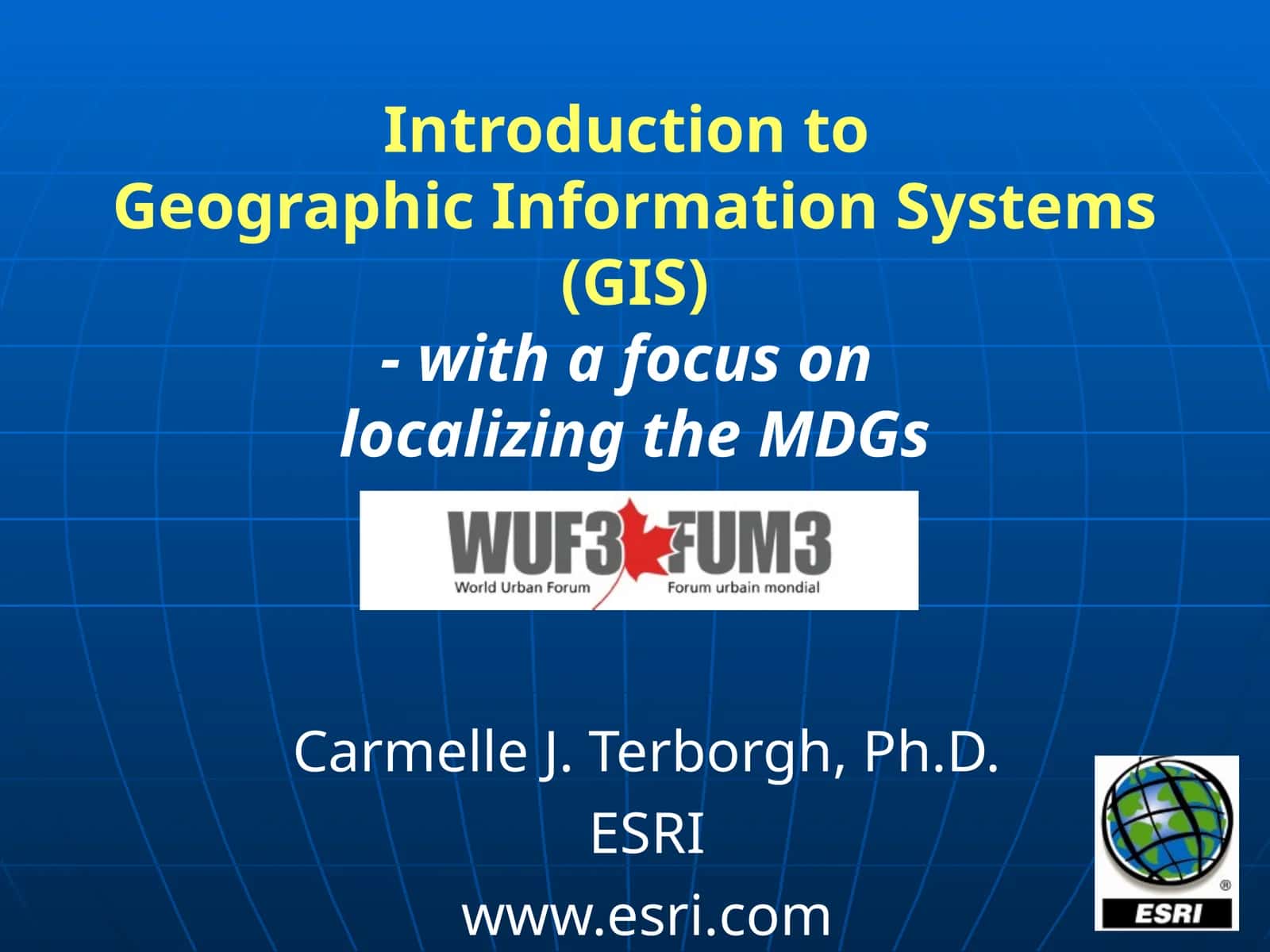 Introduction to Geographic Information Systems (GIS) 1