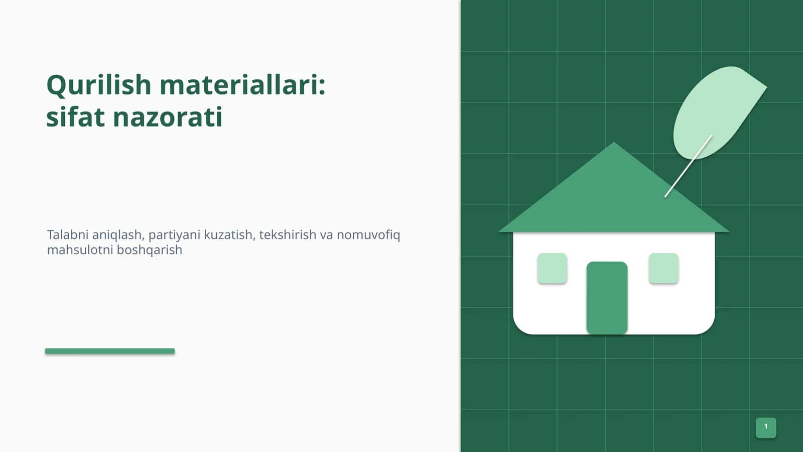 Qurilish materiallari:sifat nazorati 1