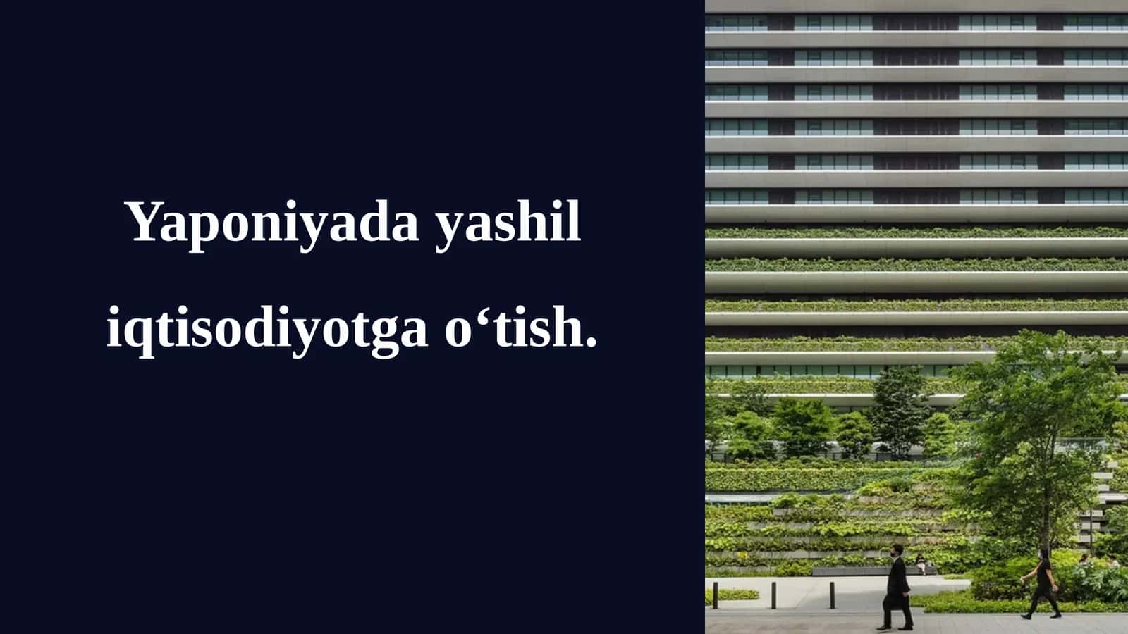 Yaponiya yashil iqtisodiyotga oʻtish strategiyasi 1