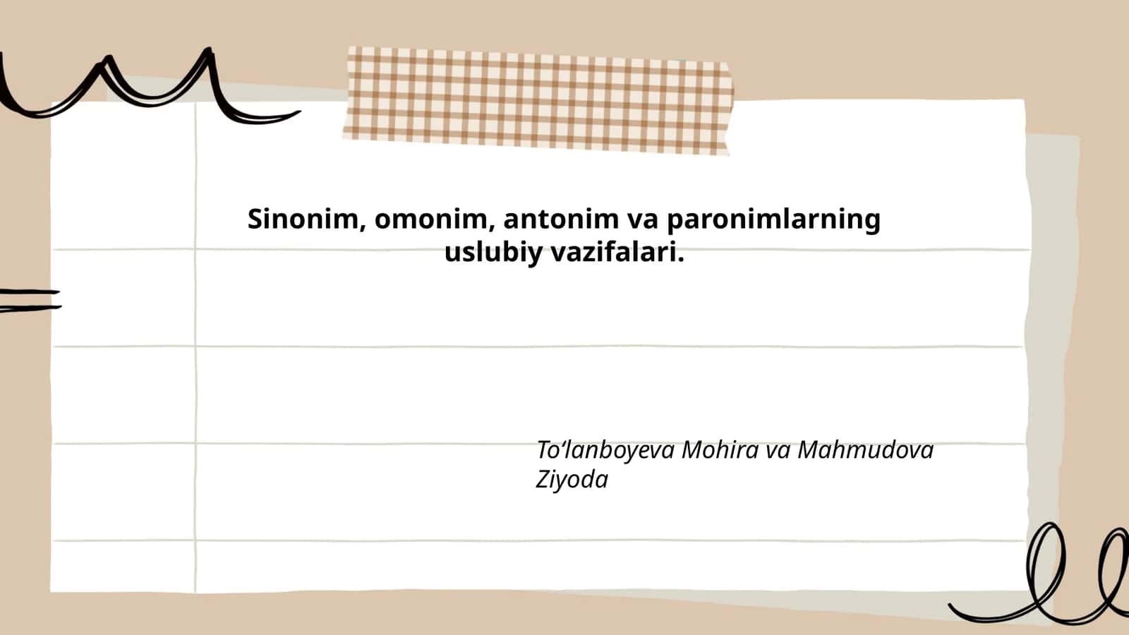 Sinonim, omonim, antonim va paronimlarning uslubiy vazifalari 1