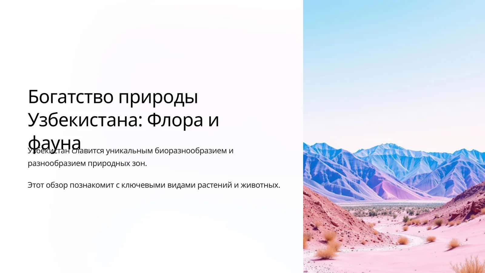 Флора и фауна Узбекистана 1