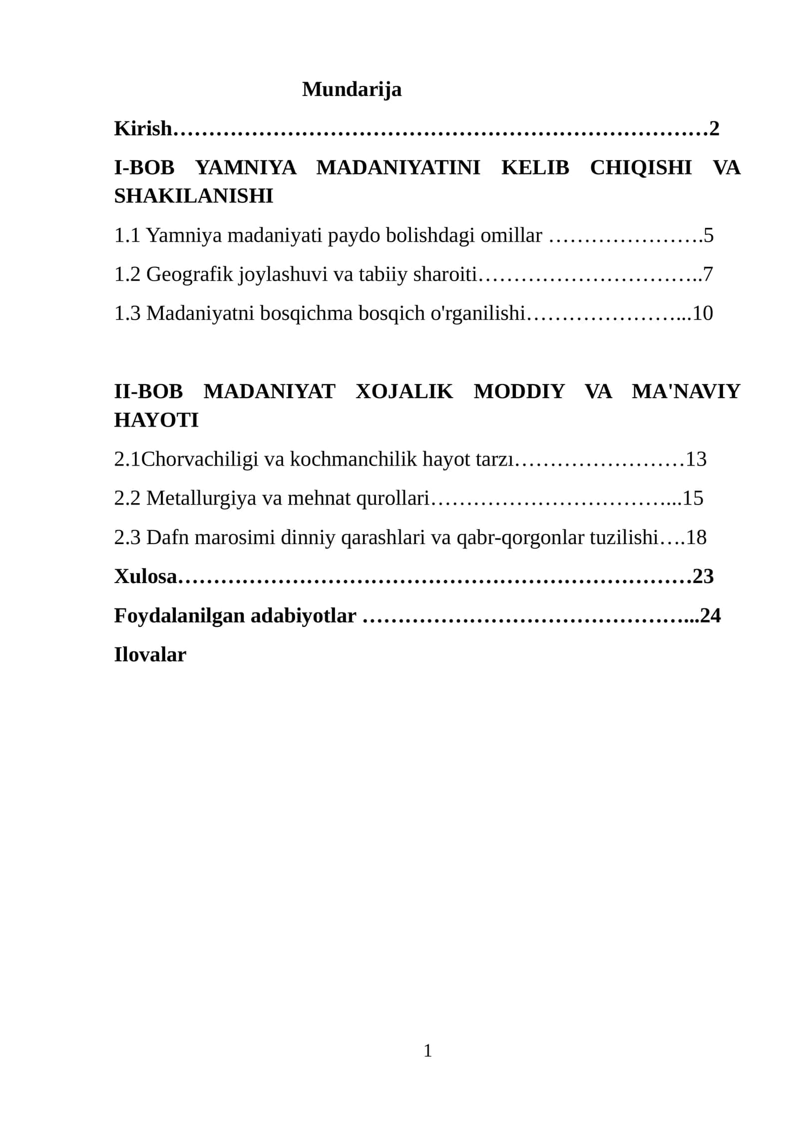 YAMNIYA MADANIYATINI KELIB CHIQISHI VA SHAKILANISHI 1