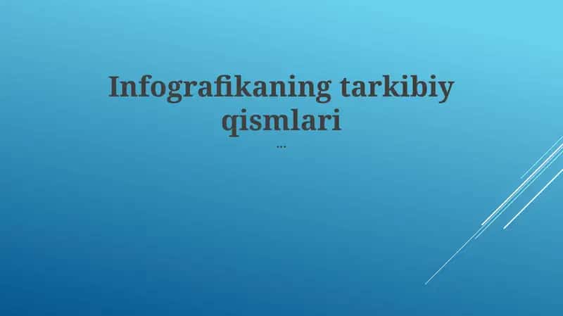 Infografikaning tarkibiy qismlari 1