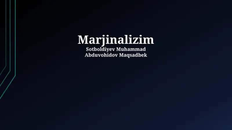 Marginalizm 1