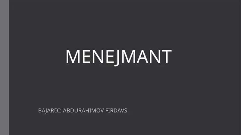 MENEJMANT 1