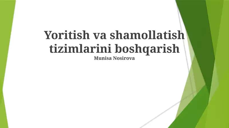Rivojlangan Texnologiyalar 1
