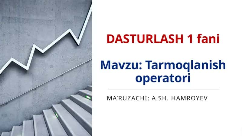 Tarmoqlanish operatori 1