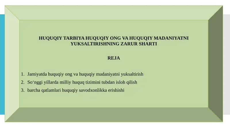 Huquqiy Tarbiya 1