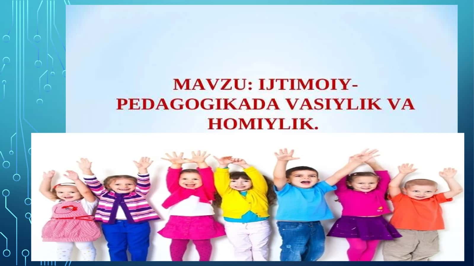 VASIYLIK VA HOMIYLIK 1