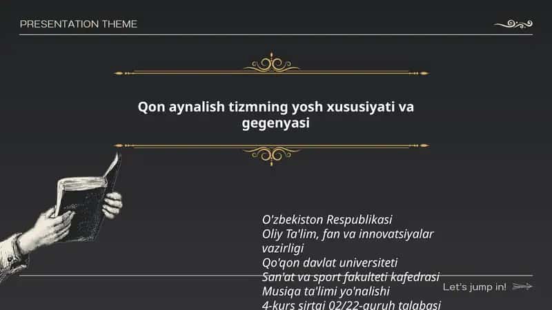 Qon aynalish tizmning yosh xususiyati va gegenyasi 1