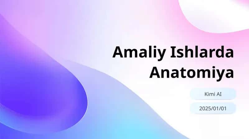 Amaliy Ishlarda Anatomiya 1