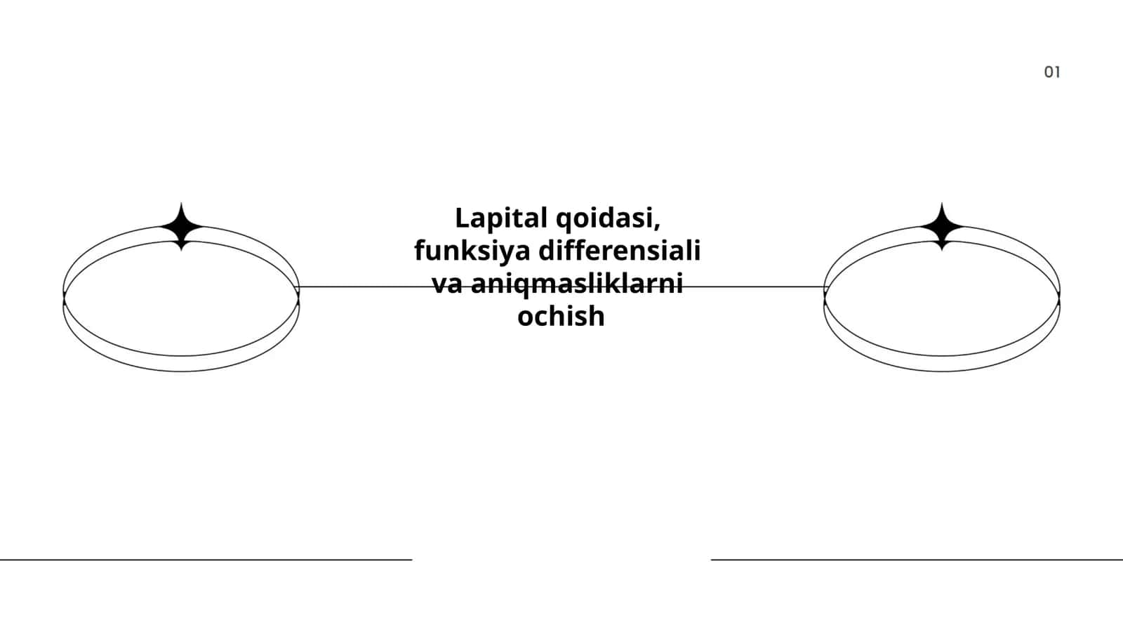 Lapital qoidasi, funksiya differensiali va aniqmasliklarni ochish 1