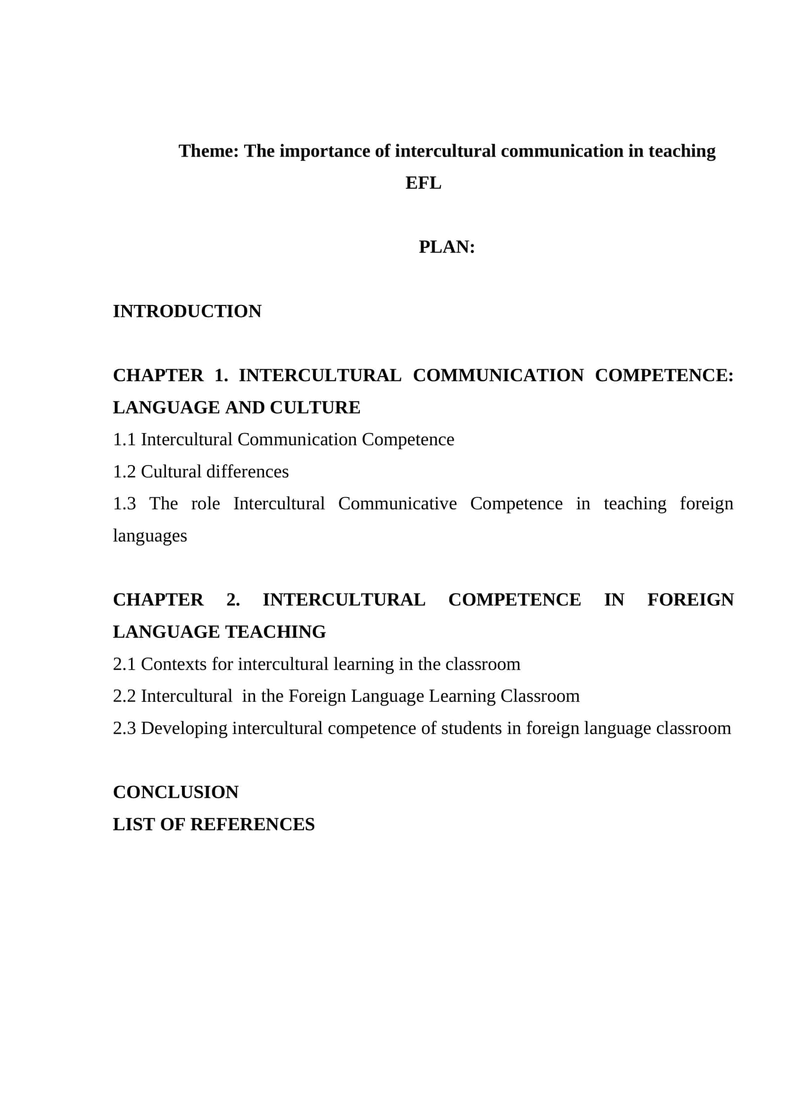 The importance of intercultural communication in teaching EFL 1