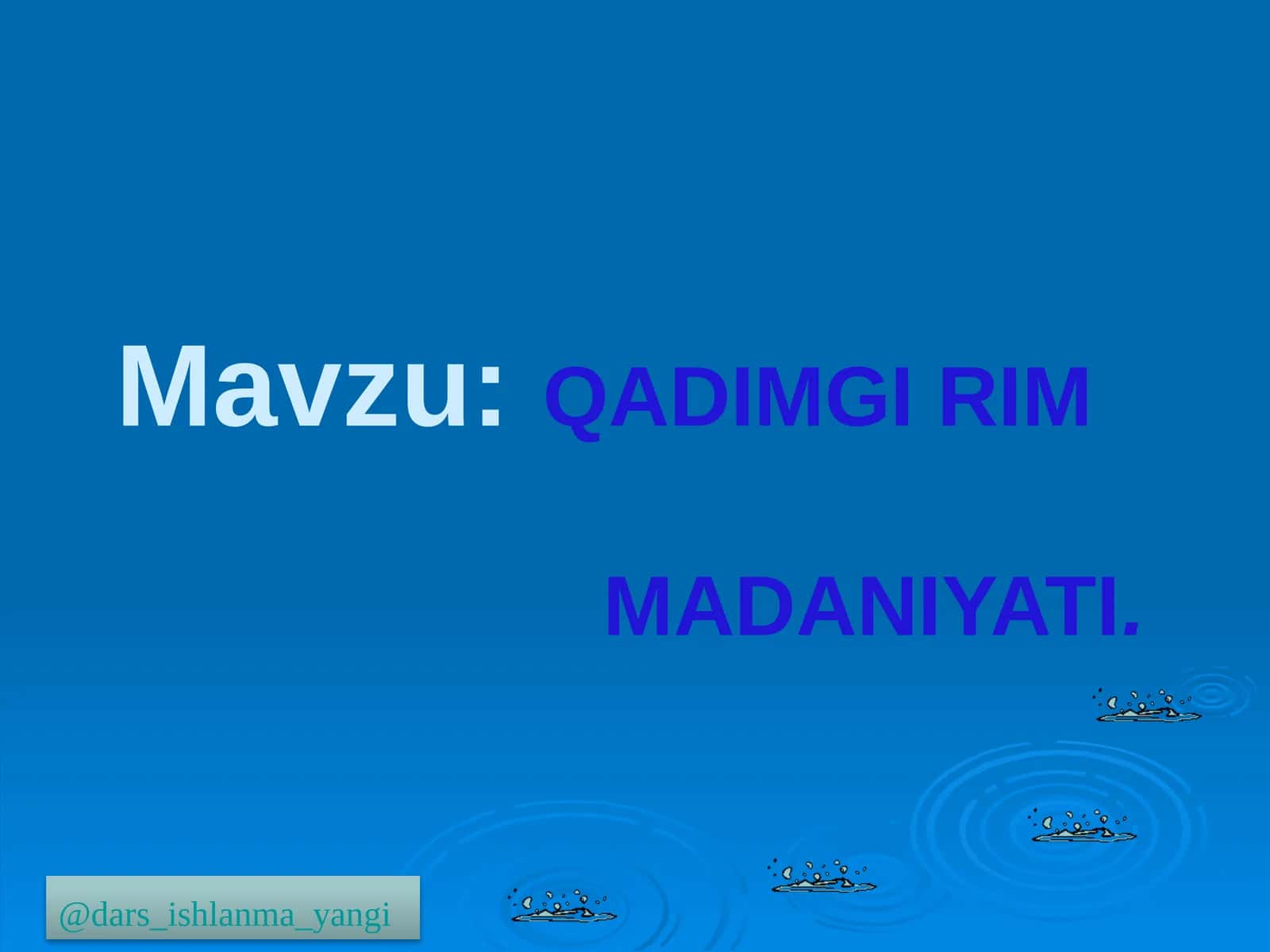 QADIMGI RIMMADANIYATI 1