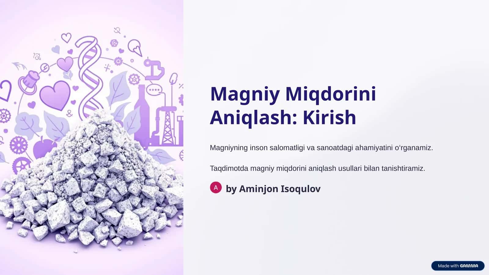 Magniy Miqdorini Aniqlash: Kirish 1