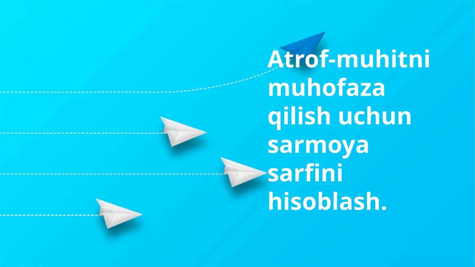 Atrof-muhitni muhofaza qilish uchun sarmoya sarfini hisoblash 1