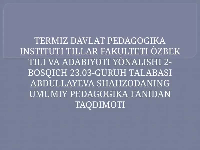Oila Tarbiyasi Asoslari 1