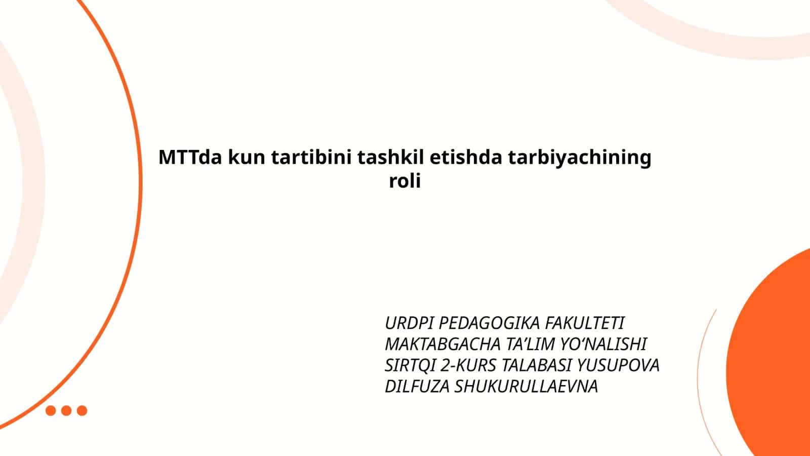 Kun Tartibini Tashkil Etishda Tarbiyachining Roli 1