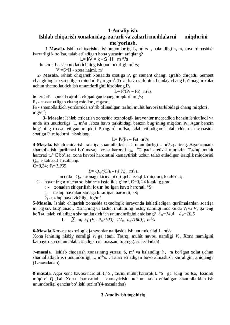 Ishlab chiqarish xonalari 1