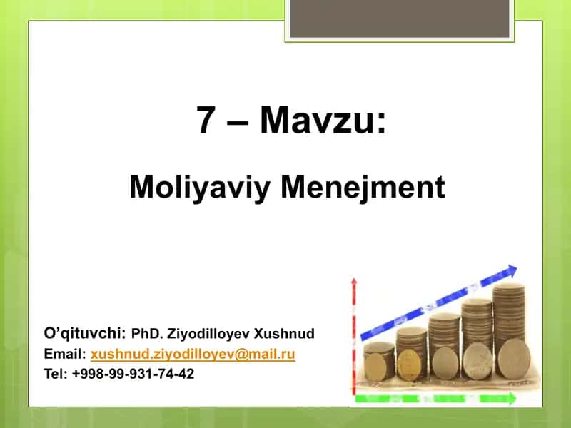 Moliyaviy Menejment 1