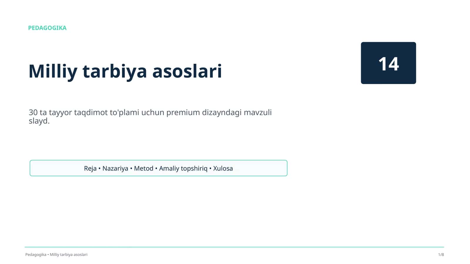 Milliy tarbiya asoslari 1