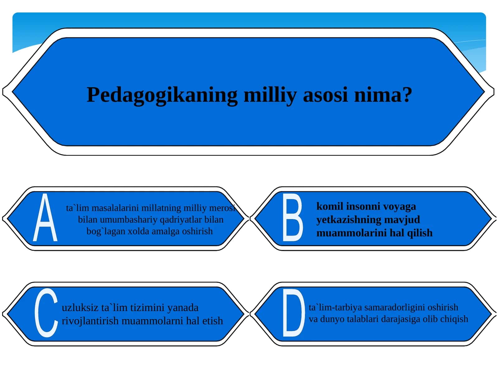 Pedagogikaning milliy asosi nima? 1