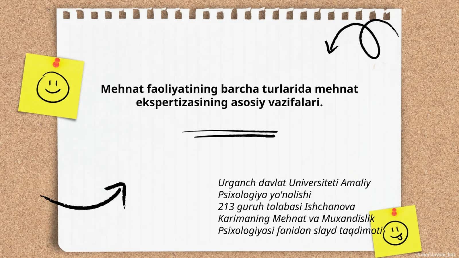 Mehnat va Muxandislik Psixologiyasi fanidan slayd taqdimoti 1