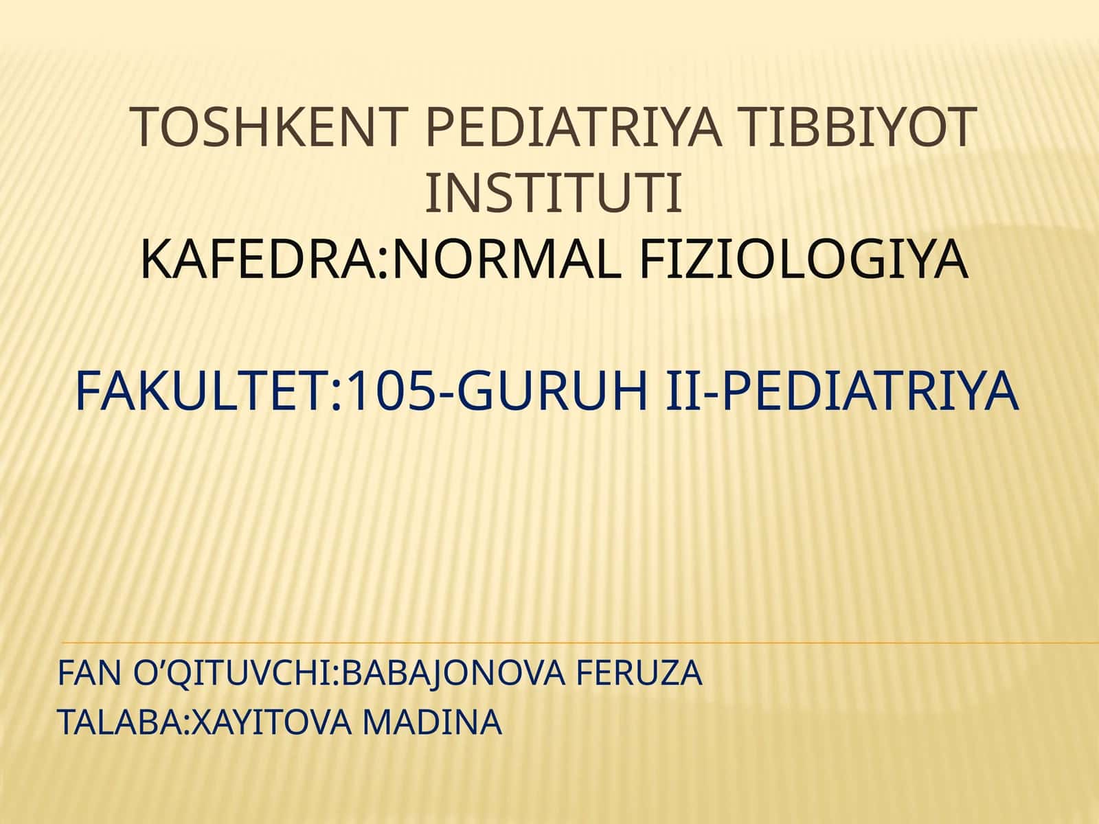 Pul's parametrlari 1