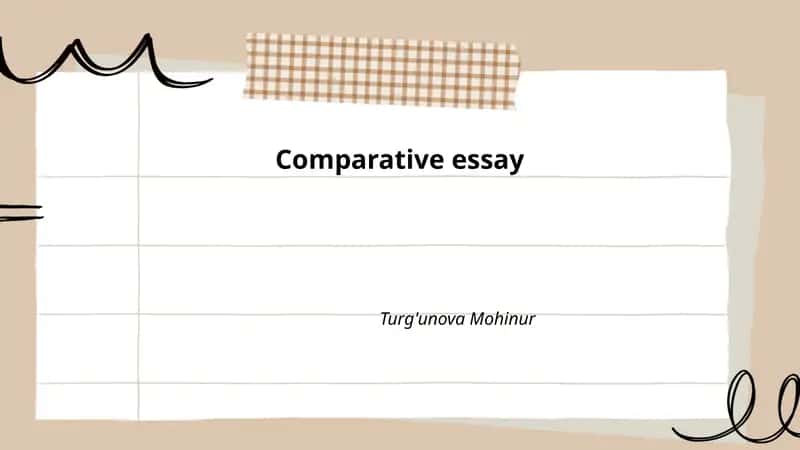Comparative essay 1