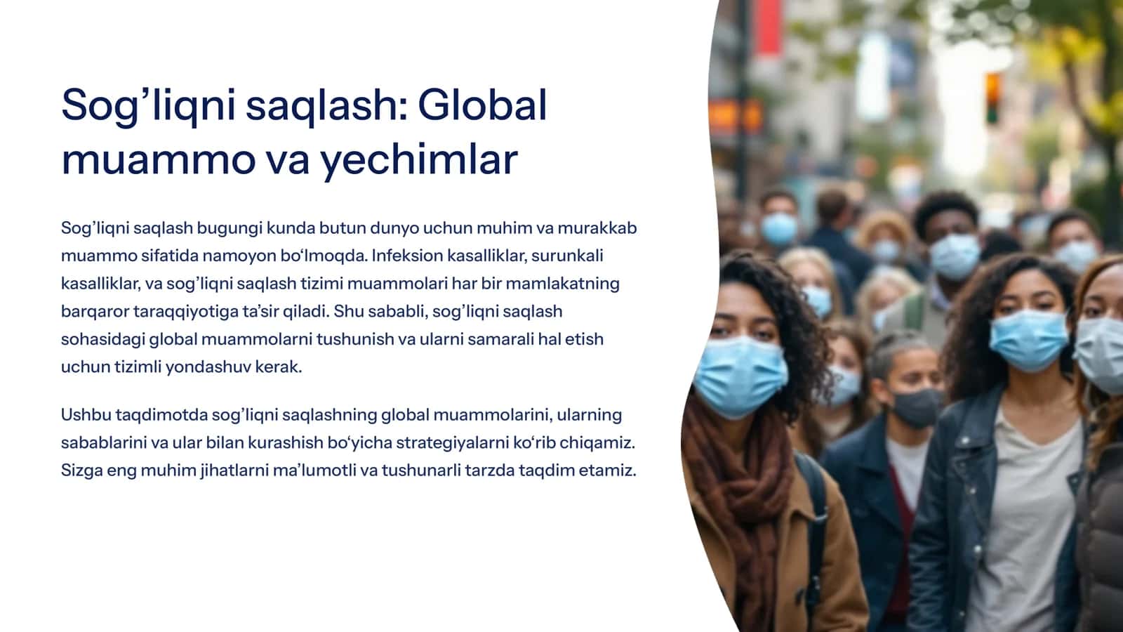 Sog’liqni saqlash Global muammo va yechimlar 1