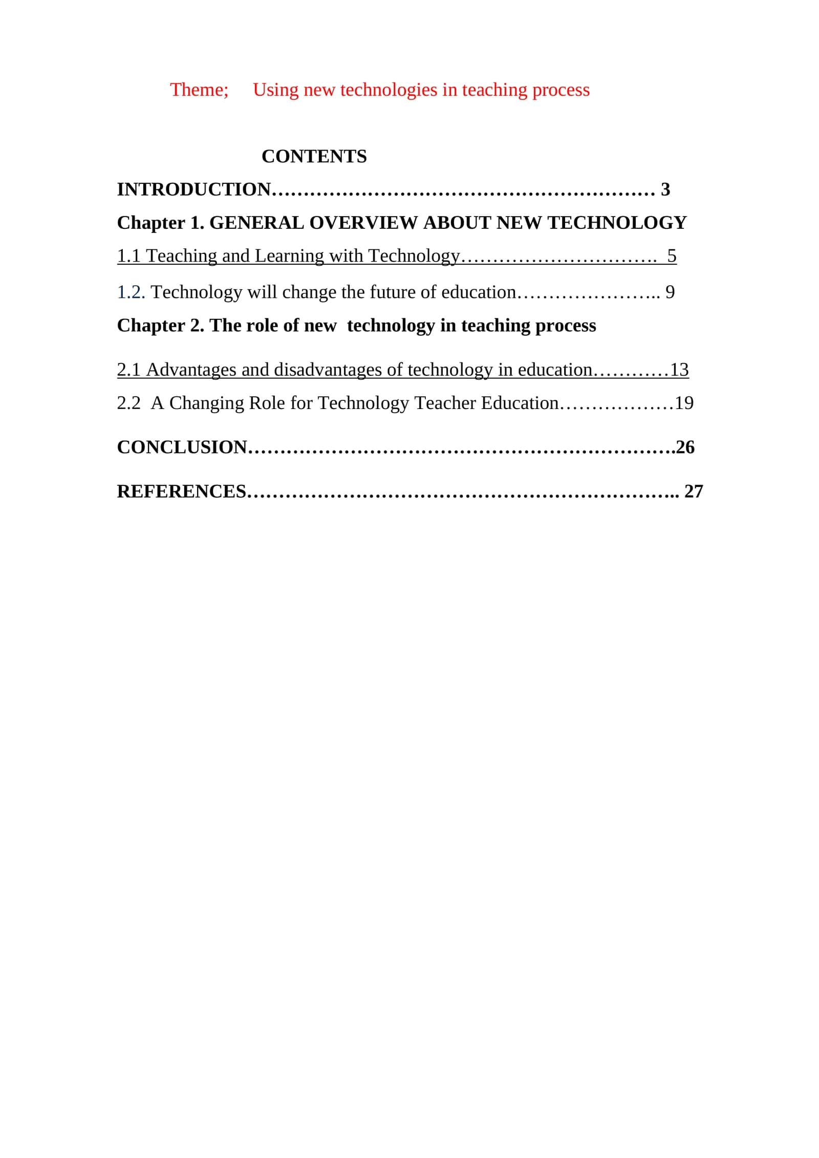 The role of new technology in teaching process 1