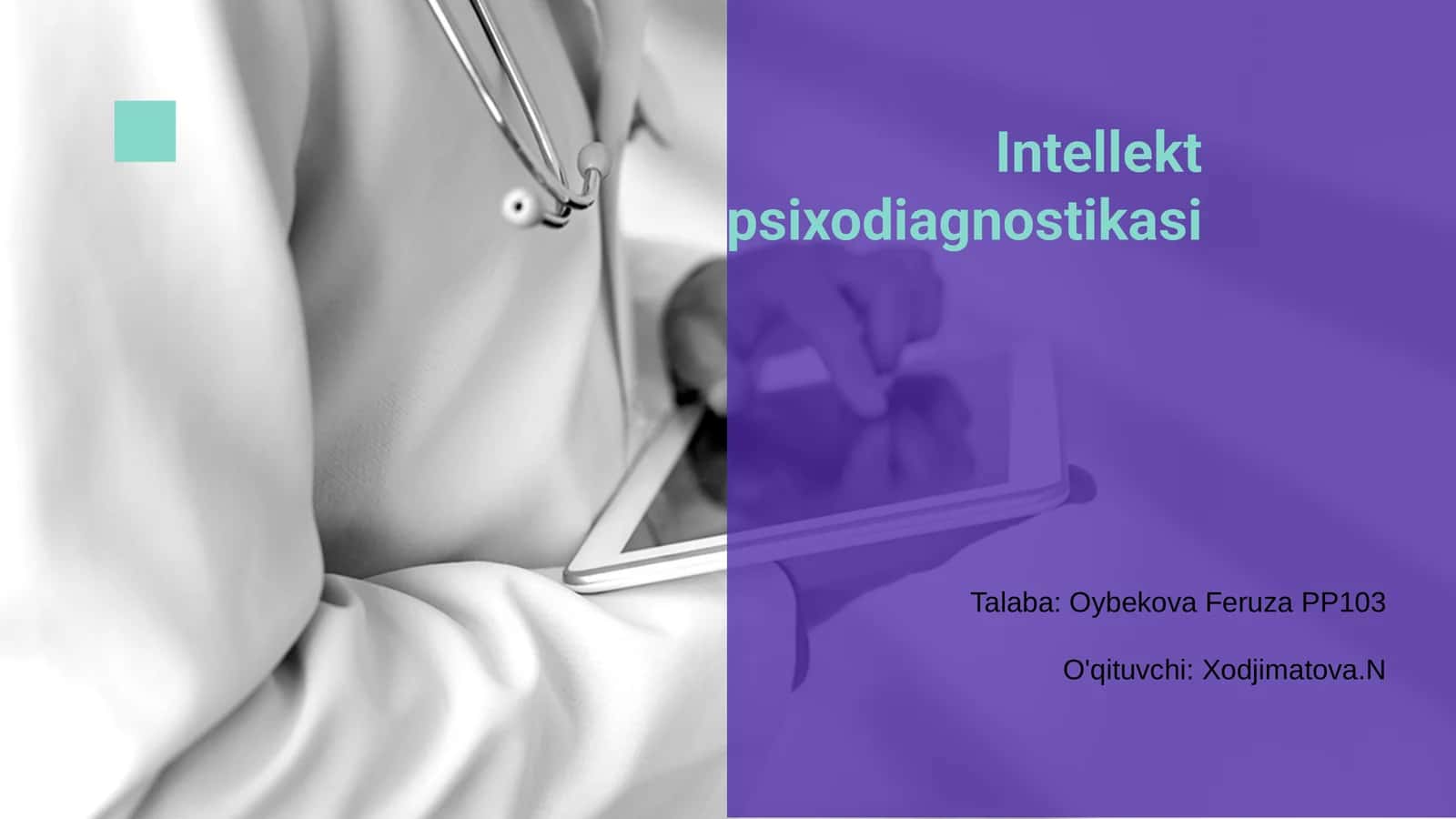 Intellekt psixodiagnostikasi 1